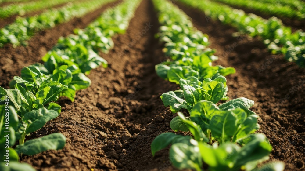 Vibrant green seedlings emerging from fertile earth, symbolizing renewal and growth in early spring. Vibrant green seedlings emerging from fertile earth, symbolizing renewal and growth in early spring.