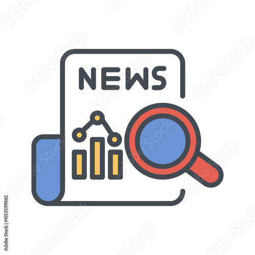 News Analysis Vector Icon