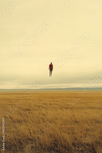 person in the sky conceptual surreal surrealistic  photo