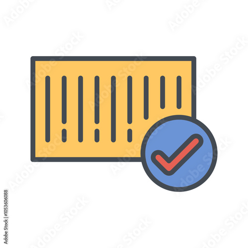 Barcode Check-in Vector Icon