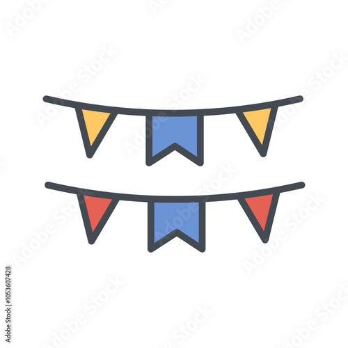 Bunting Flags Vector Icon