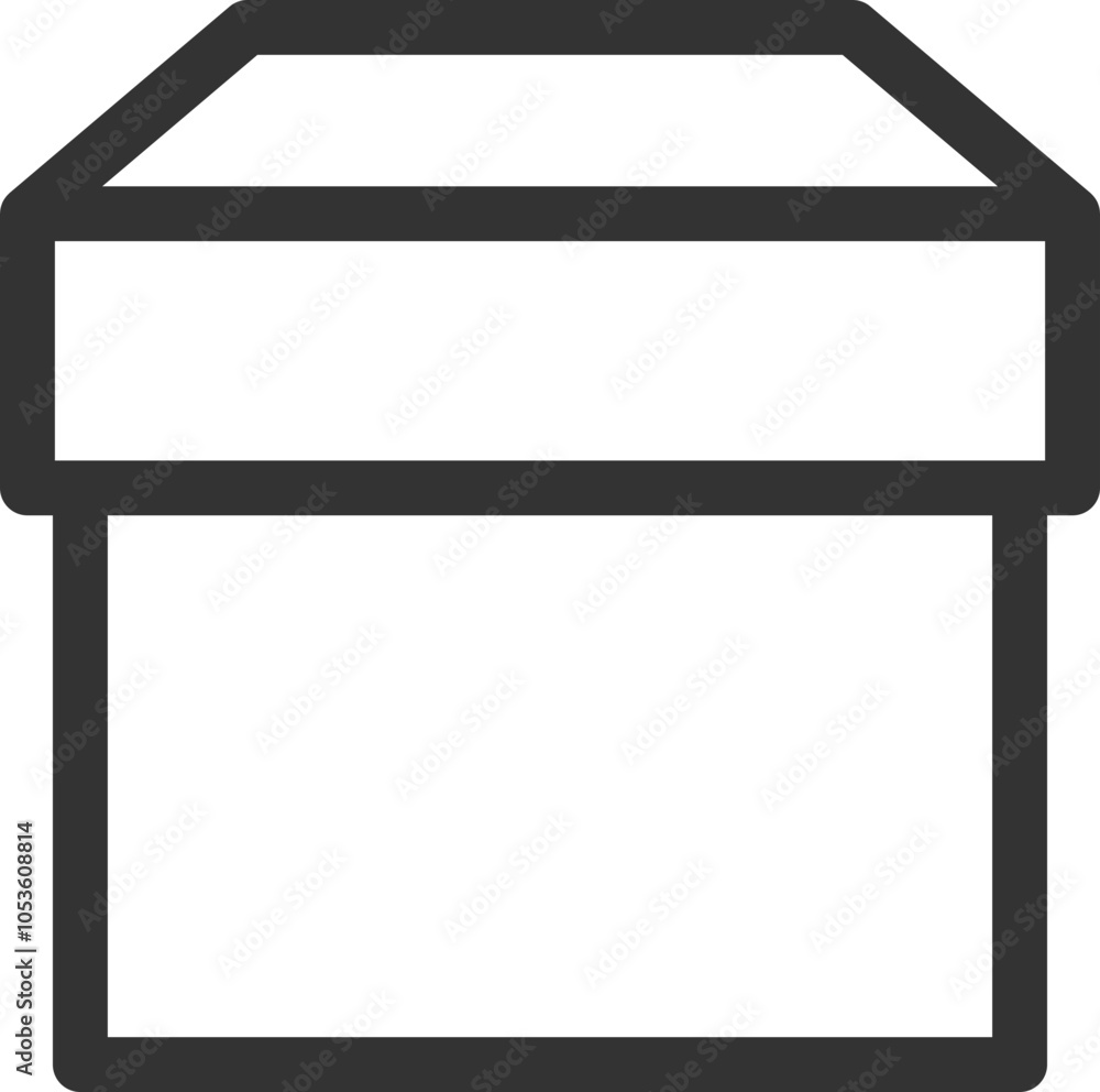 Delivery packaging vector icon. Cargo cardboard box icons. Carton package sign from line geometric shapes. Delivery packaging vector icon. Cargo cardboard box icons. Carton package sign from line geometric shapes.