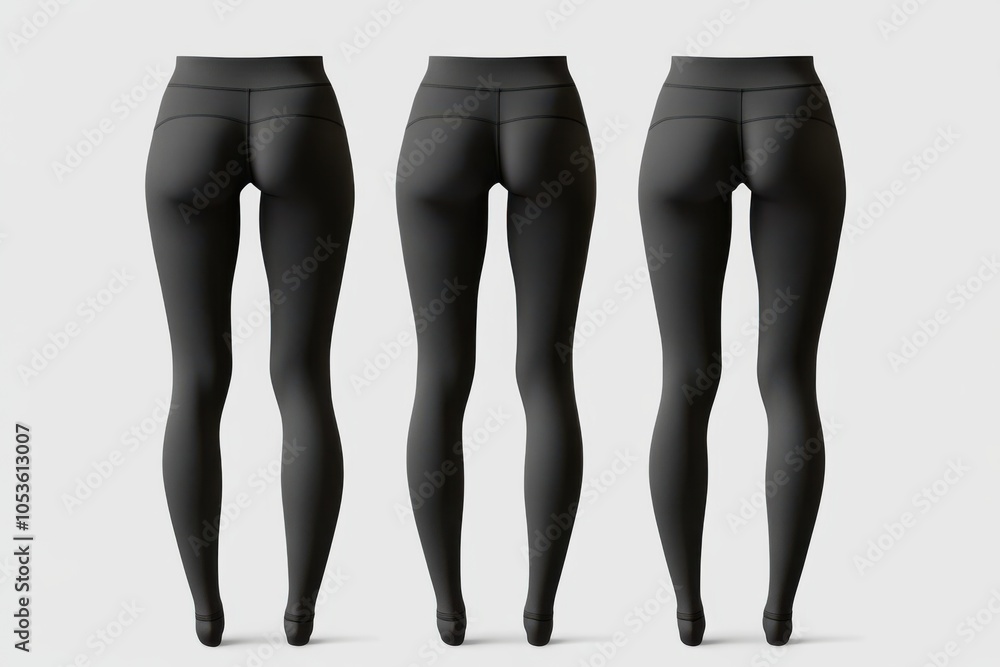 Black leggings on white background Black leggings on white background
