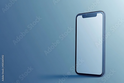 Smartphone Mockup on Blue Background photo