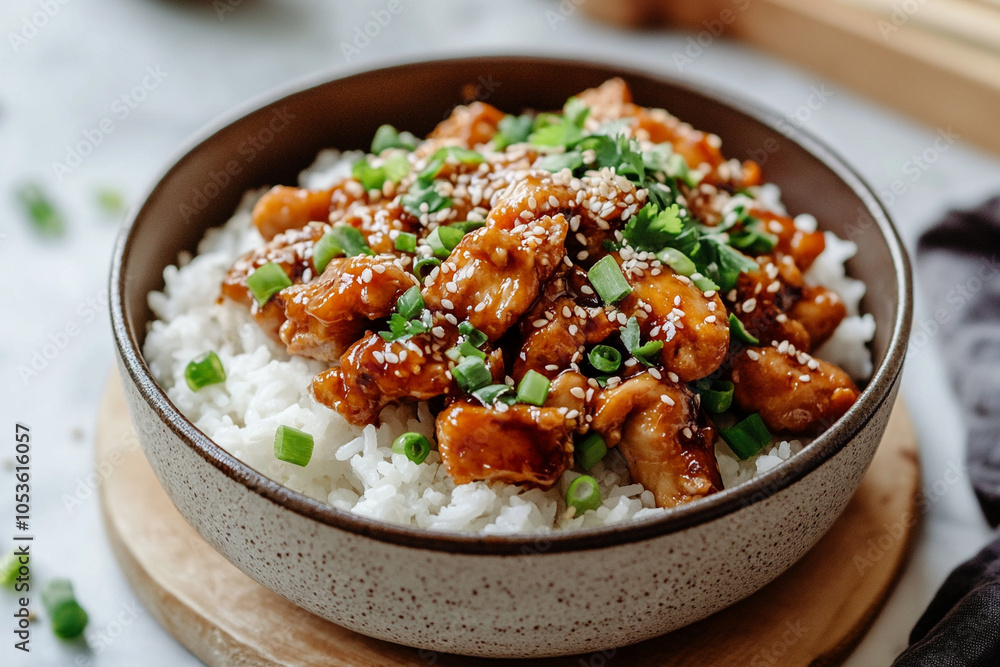 Soy chicken with rice generative AI Soy chicken with rice generative AI