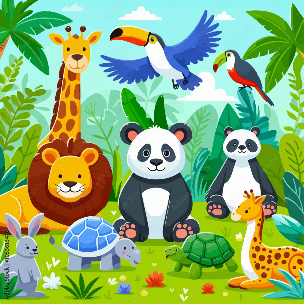 Fototapeta premium set of animals