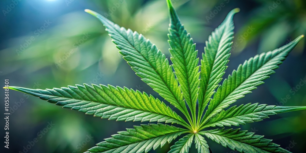 Detailed close up of a cannabis leaf with background for design projects Detailed close up of a cannabis leaf with background for design projects
