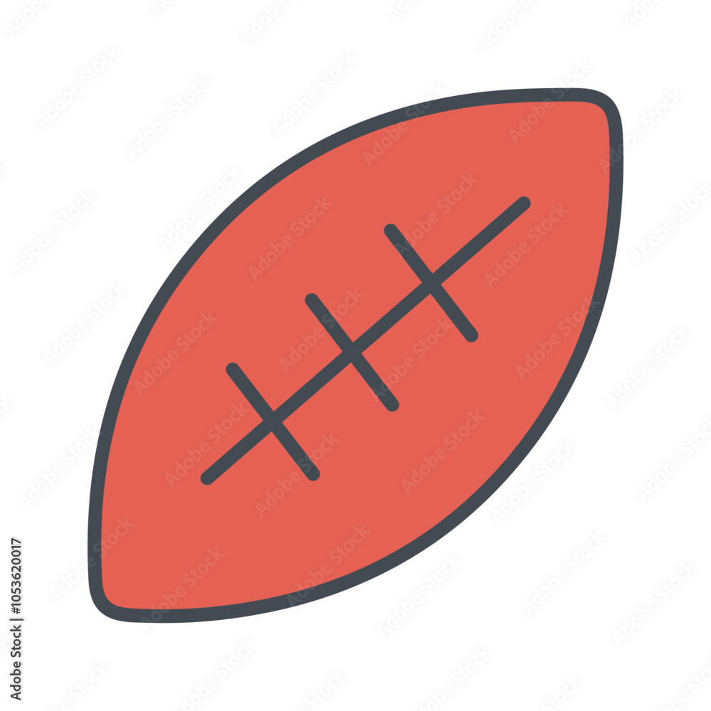 Fototapeta premium Rugby Vector Icon