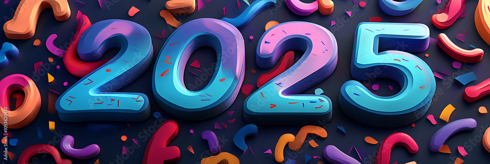 Happy New Year 2025, panorama wallpaper, New Year's celebration season Happy New Year 2025, panorama wallpaper, New Year's celebration season