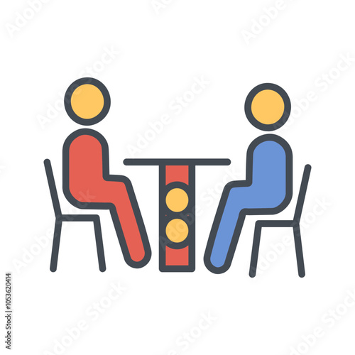 Family Dinner Vector Icon