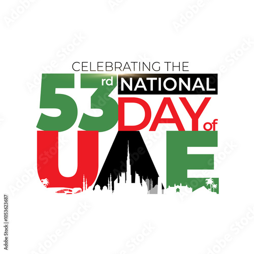 Celebrating the National day of UAE. photo