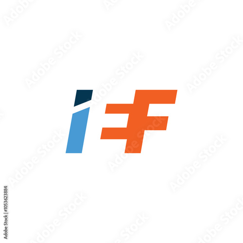 Modern Minimalist Letter IEF Logo Concept