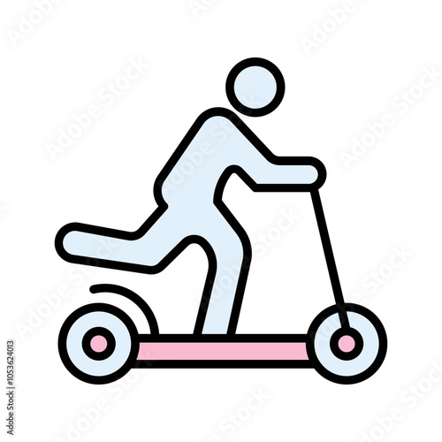 Kick Scooter Vector Icon
