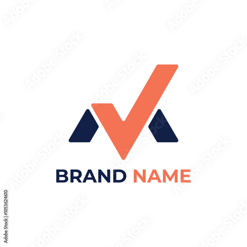 Letter M Checklist Logo Concept