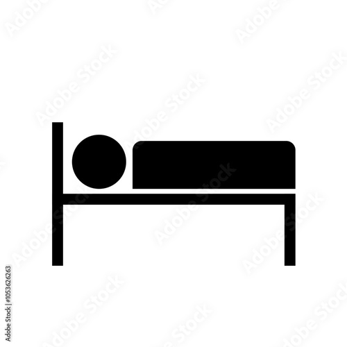 bed, hotel, accommodation - vector icon