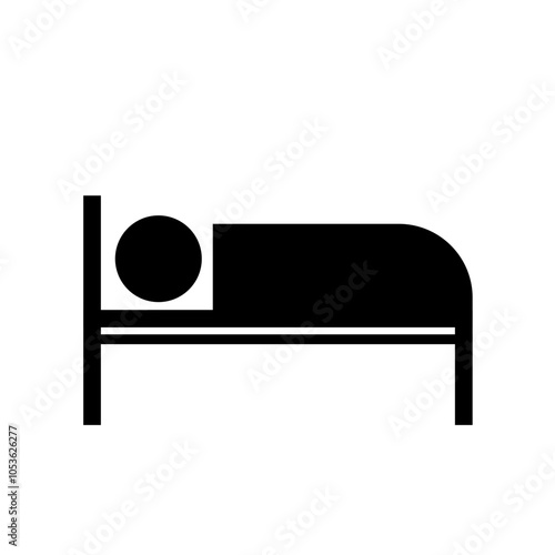 bed, hotel, accommodation - vector icon