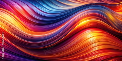 Wallpaper Mural Energetic abstract wave pattern with vibrant swirling colors in red, orange, blue, purple Torontodigital.ca