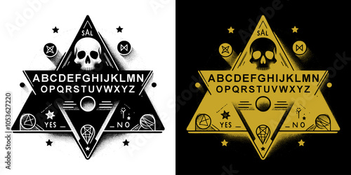ouija board with intricate details