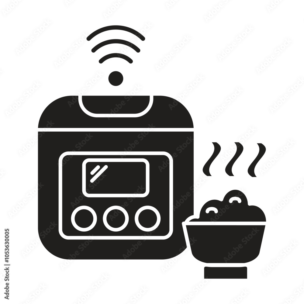 rice cooker icon vector on white background rice cooker icon vector on white background