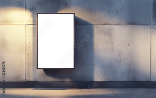 Mockup poster city box. Template poster advertising citylight. City format board, urban style, billboard in city. Mockup poster, city light box, street billboard, citylight. Realistic style photo photo