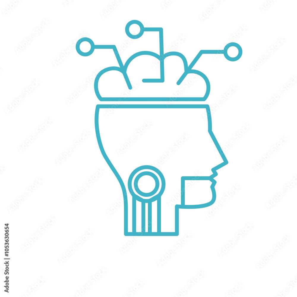 Obraz premium Artificial Intelligence Icon