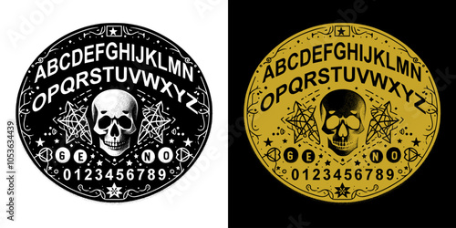 gothic style ouija board
