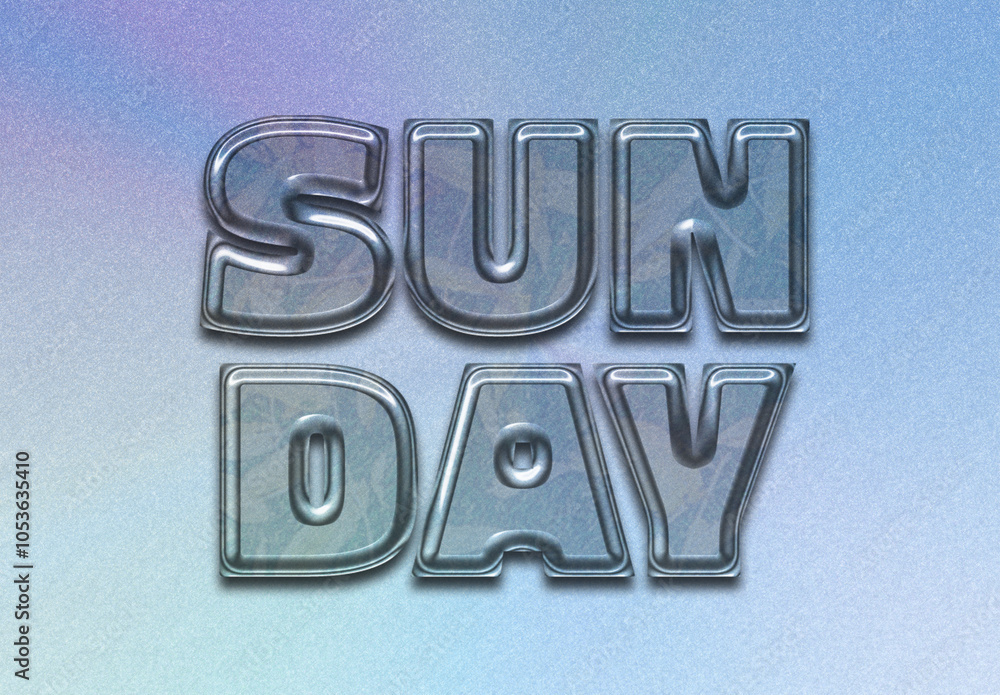 Sunday Text Effect Mockup Layout Stock Template | Adobe Stock