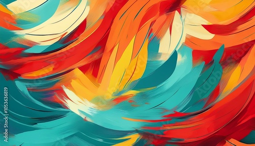 Wallpaper Mural 抽象的なブラシストロークabstract brush strokes Torontodigital.ca