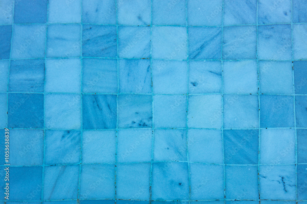 Fototapeta premium Blue Water Pool Surface with Sunlight Reflections