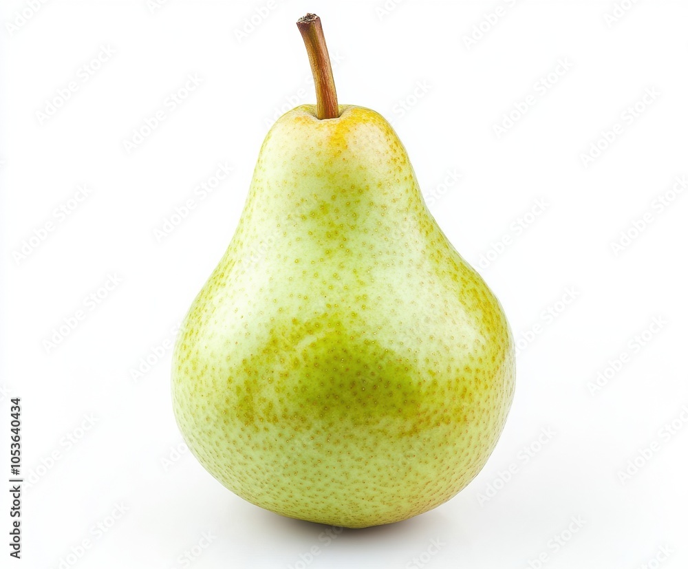 Green pear isolated on a pure white background Green pear isolated on a pure white background