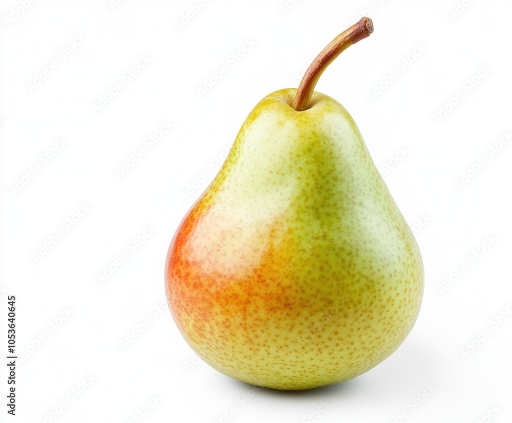 Green pear isolated on a pure white background Green pear isolated on a pure white background