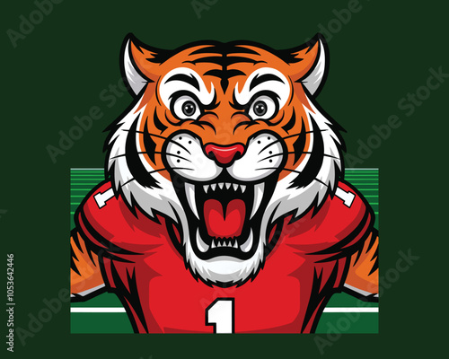 Printmascot tiger logo design 