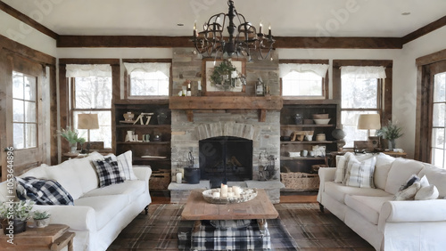 Wallpaper Mural Rustic Farmhouse Charm with Vintage Accents and Cozy Warmth Torontodigital.ca