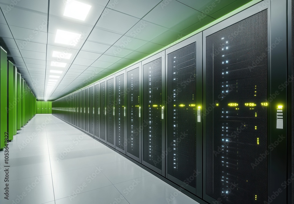 Obraz premium Server Room Corridor.