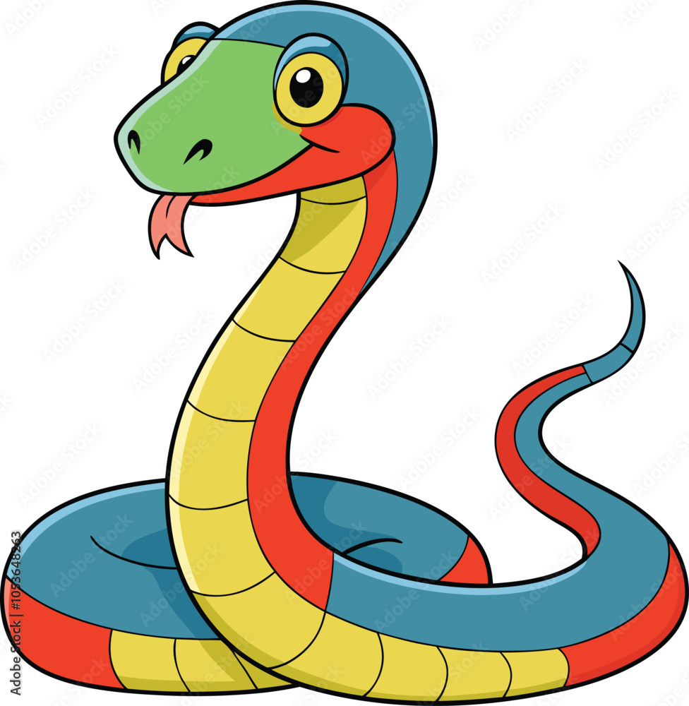 Fototapeta premium vector snake on white background