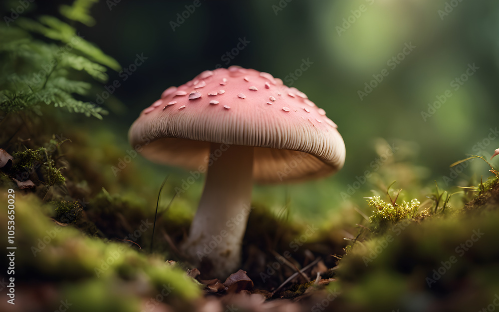 Fototapeta premium Closeup of blusher mushroom