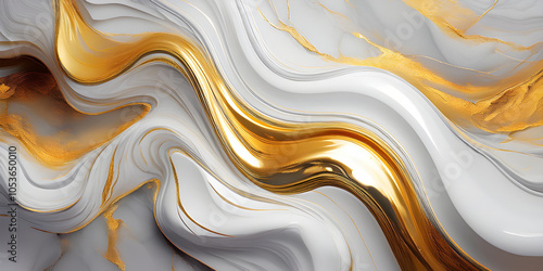 natural white background with golden and yellow wave