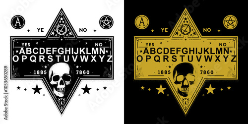 unique ouija board illustration