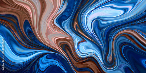 abstract blue background with white waves, modern art, beautiful painting with high resolution