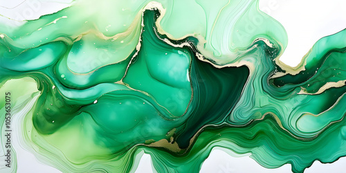 abstract green liquid background with high resolution
