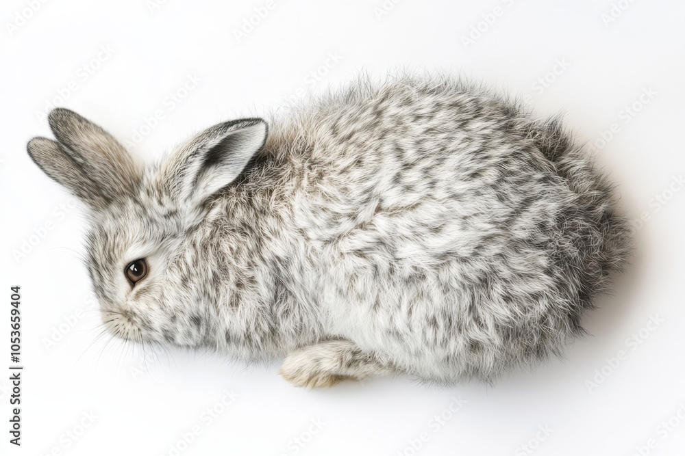 Distinctive Gray Gotland Rabbit Portrait on Plain Background Distinctive Gray Gotland Rabbit Portrait on Plain Background