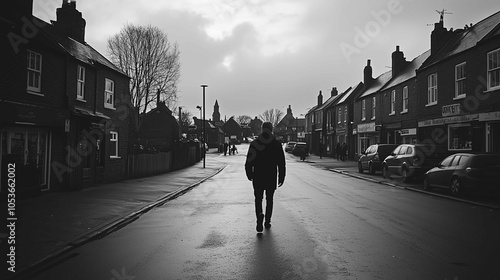 Fototapeta Naklejka Na Ścianę i Meble -  East UK small town streets, mood and vibe
