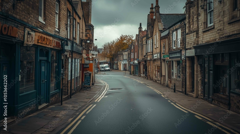 Fototapeta premium East UK small town streets, mood and vibe 