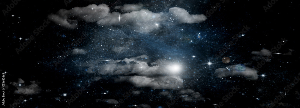 galaxy in a free space. 3D rendering