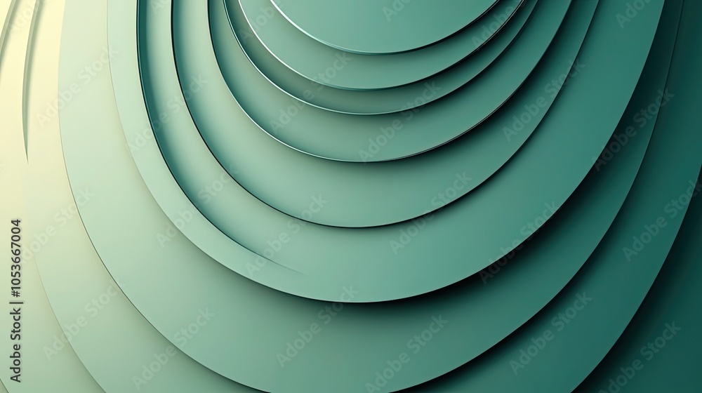 Obraz premium Abstract corporate background with circles and gradients in calming colors, symbolizing comprehensive protection