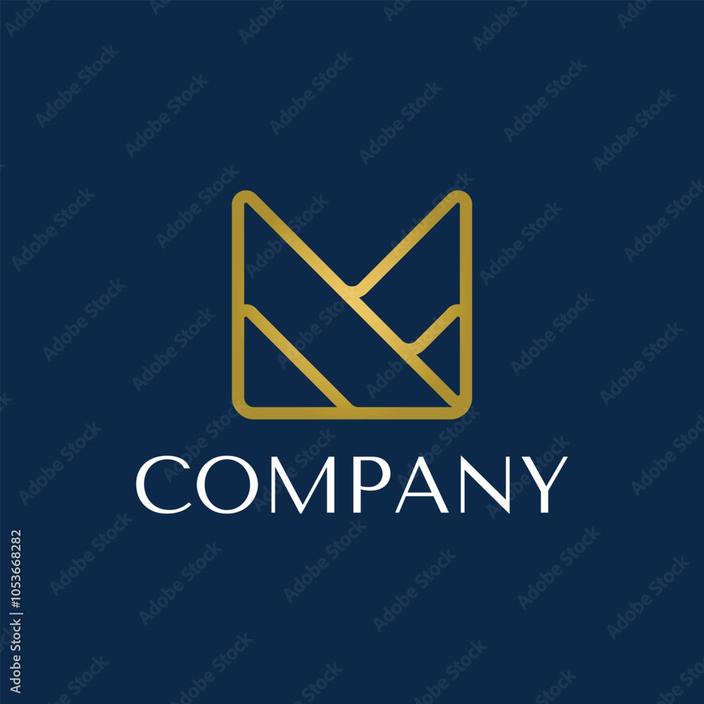 Letter M Luxury Line Logo Letter M Luxury Line Logo