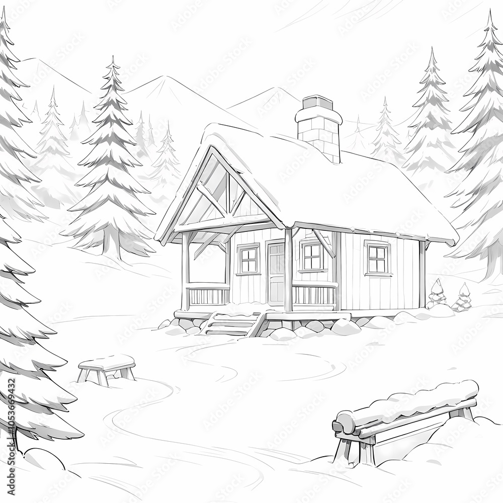 house in the snow house in the snow