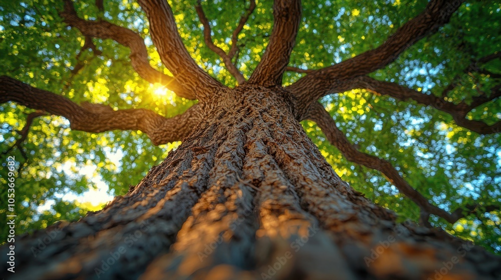 Naklejka premium Professional tree care service trimming and maintaining branches in outdoor environment