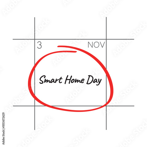 Smart Home Day, November 3 - calendar date.