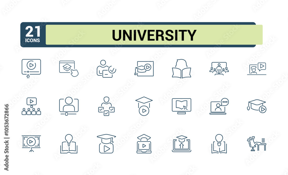 University academy vector line icon set. Includes thin line halls, project, minimalist, school, education, inspiration, book and more. Thin linear style icons. Editable vector and illustration. University academy vector line icon set. Includes thin line halls, project, minimalist, school, education, inspiration, book and more. Thin linear style icons. Editable vector and illustration.